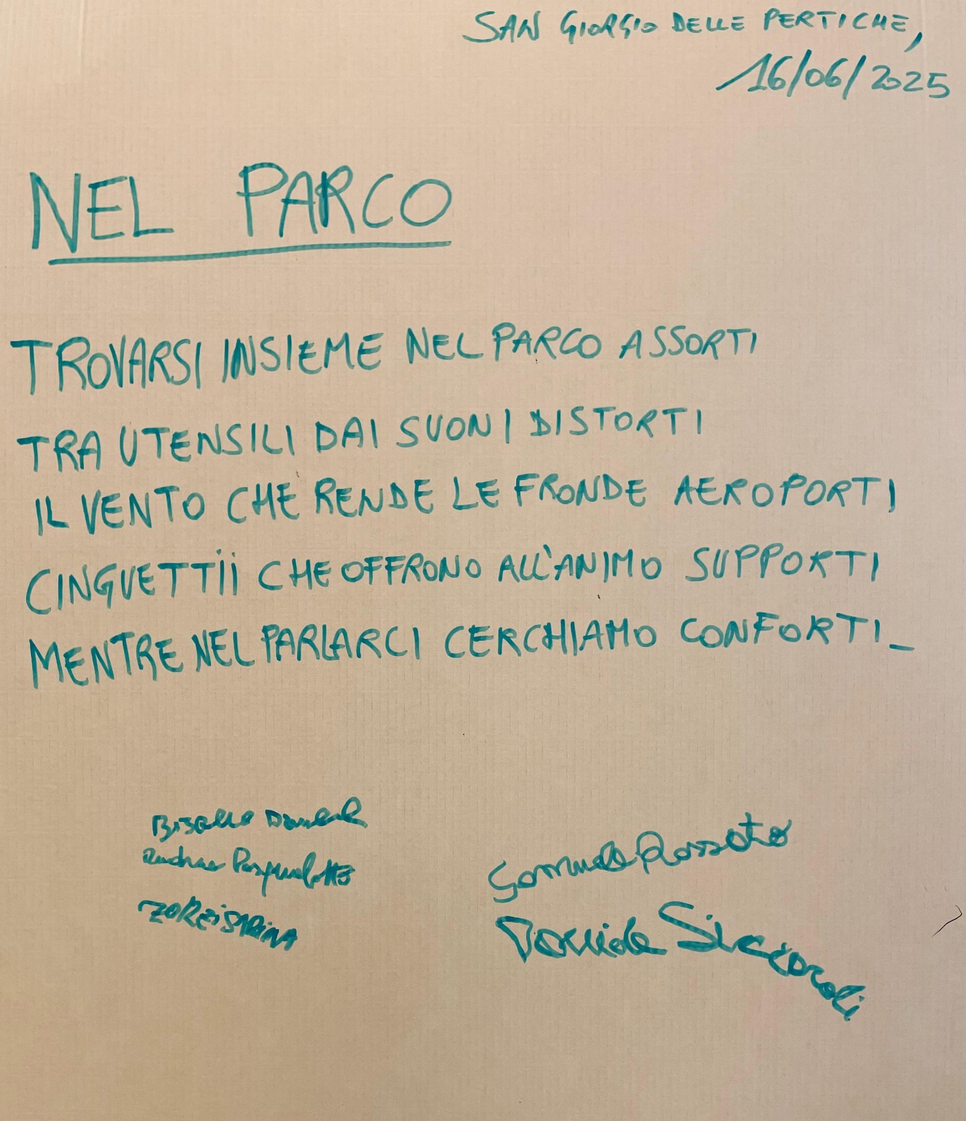 Il corso di teatro si sposta al Parco Guizze